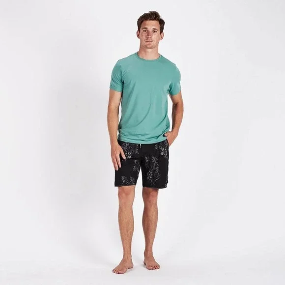 Vuori Cruise BoardShort Black Vintage Floral Gray Men's Board Shorts 32 H14054 - Picture 13 of 13